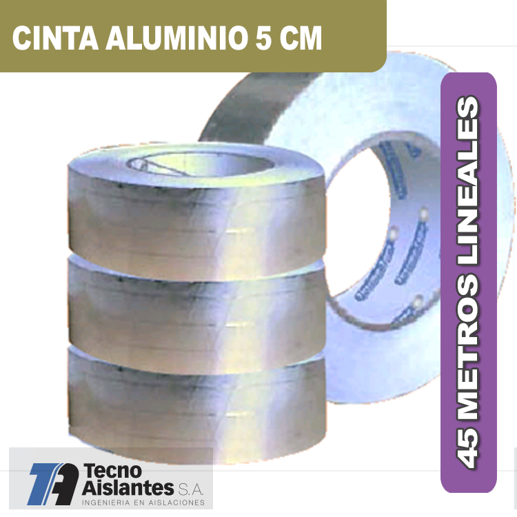 CINTA ALUMINIO 5 cm x 45 ml
