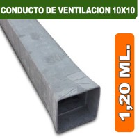 CONDUCTO DE VENTILACION 10X10X1,20 ML.