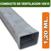 CONDUCTO DE VENTILACION 10X15X1,20 ML.