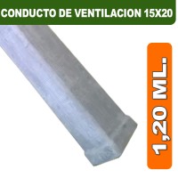 CONDUCTO DE VENTILACION 15X20X1,20 ML.
