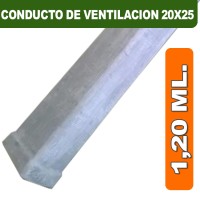 CONDUCTO DE VENTILACION 20X25X1,20 ML.