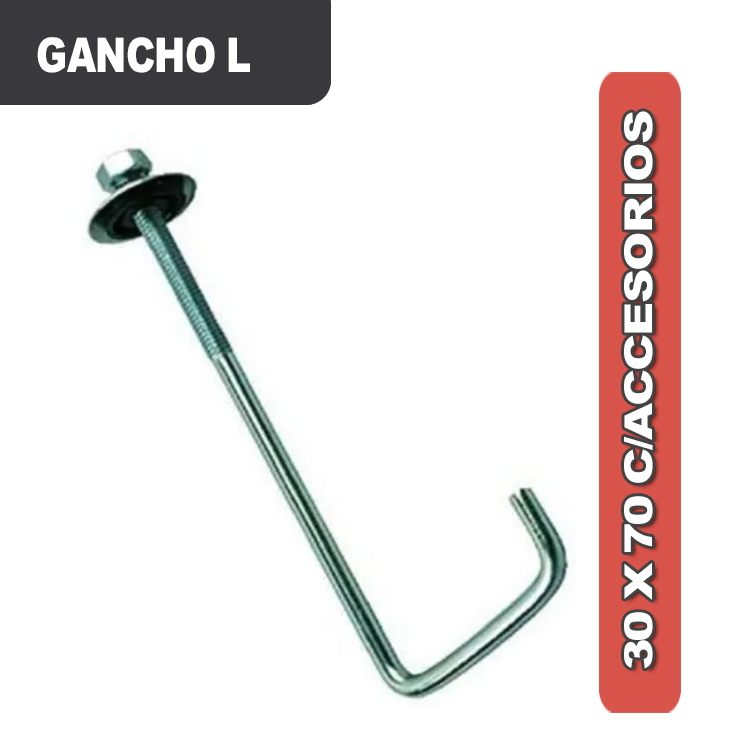 GANCHO L 30 X 70 C/ACCESORIOS