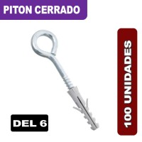 PITON CERRADO DEL 6 C/TARUGO X 100 U.