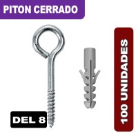 PITON CERRADO DEL 8 C/TARUGO X 100 U.