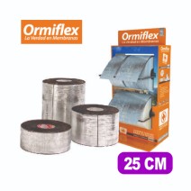 MEMBRANA ASFÁLTICA AUTOADHESIVA ORMIFLEX EN ROLLO 25 CM x 25 MTS