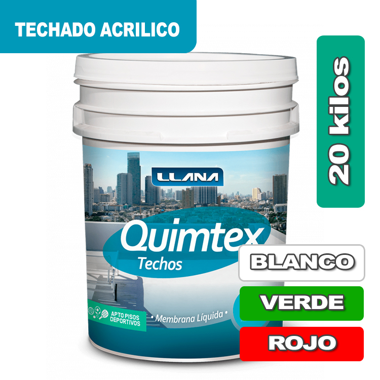 TECHADO ACRILICO x 20 KG. TECHADO ACRILICO x 20 KG.