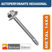 TORNILLO AUTOPERFORANTE HEXAGONAL METAL 14 por 4 TORNILLO AUTOPERFORANTE HEXAGONAL METAL 14 por 4