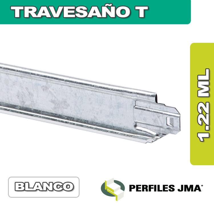TRAVESAÑO T x 1,22 ML BLANCO