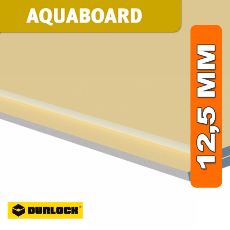 PLACA AQUABOARD 12,5 MM DURLOCK 1,20 X 2,40