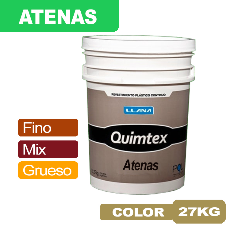 REVESTIMIENTO PLÁSTICO QUIMTEX ATENAS x 27 KG COLOR REVESTIMIENTO PLÁSTICO QUIMTEX ATENAS x 27 KG COLOR