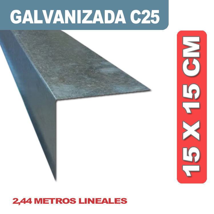CENEFA EN L 15X15CM X 2.44 ML