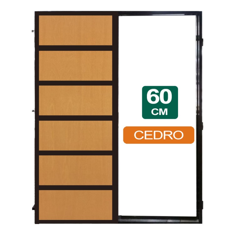 PUERTA CORREDIZA CEDRO 60CM X 2Mts X 10CM