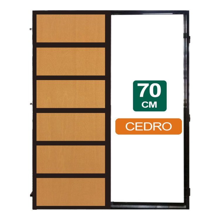 PUERTA CORREDIZA CEDRO 70CM X 2Mts X 10CM