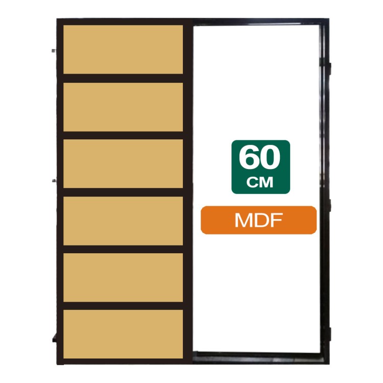 PUERTA CORREDIZA MDF 60CM x 2Mts