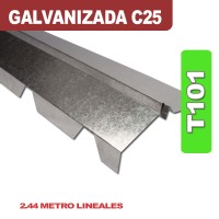 CUMBRERA CON FORMA T101 GALVANIZADA C25 X 2.44 ML CUMBRERA CON FORMA T101 GALVANIZADA C25 X 2.44 ML
