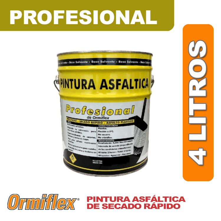 PINTURA ASFÁLTICA PROFESIONAL x 4 LT