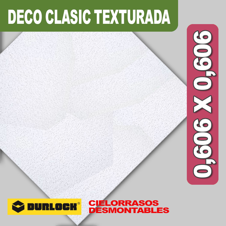 PLACA DECO CLASSIC 0,606 X 0,606 TEXTURADA