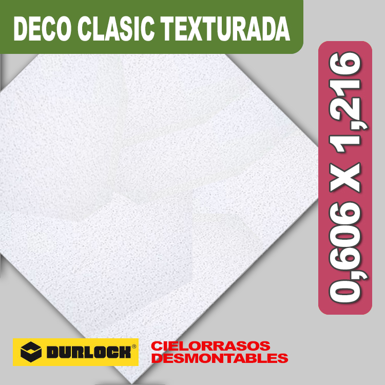 PLACA DECO CLASSIC 0,606 X 1,216 TEXTURADA