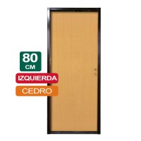 PUERTA PLACA CEDRO 80CM X 2Mts X 10CM IZQUIERDA