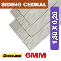 SIDING CEDRAL TEXTURA MADERA 6 MM 1,80 x 0,20