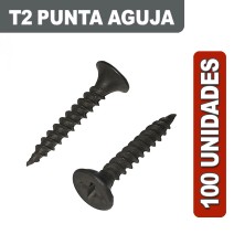 TORNILLOS T2 AGUJA 6 X 1 X 100 UNIDADES