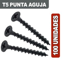 TORNILLOS T5 AGUJA 8 X 5 PULG X 100 UNIDADES TORNILLOS T5 AGUJA 8 X 5 PULG X 100 UNIDADES