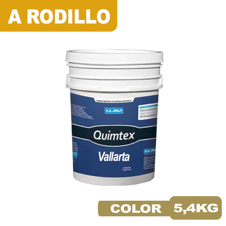 REVESTIMIENTO PLÁSTICO A RODILLO QUIMTEX VALLARTA x 5,4 KG COLOR REVESTIMIENTO PLÁSTICO A RODILLO QUIMTEX VALLARTA x 5,4 KG COLOR